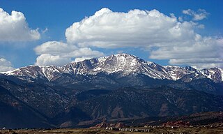 Pikes Peak, the easternmost "fourteener" in the United States