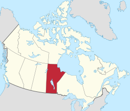 Kaart van Manitoba