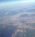 Lago de Pátzcuaro desde el aire.