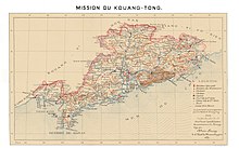 Map of Kwangtung (or Canton) Mission, prepared by Adrien Launay [fr], 1889.