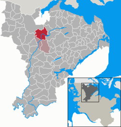 Elhelyezkedése Schleswig-Holstein térképén