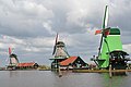 Three windmills in Zaanse Schans