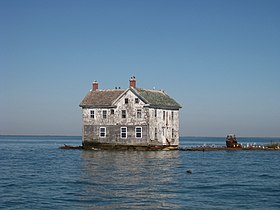 La dernière maison sur Holland Island en 2009. Elle s'est effondrée en 2010.