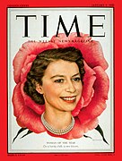 『タイム』誌1953年1月5日号（背景はイギリス国花の紅薔薇）