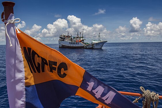 THE FISHING VESSEL WORKS IN WESTERN AND CENTRAL PACIFIC OCEAN