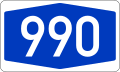 File:Bundesautobahn 990 number.svg