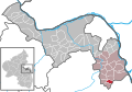 Localisation de Wintersheim dans la Verbandsgemeide et dans l'arrondissement