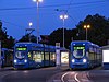 Two Crotram TMK 2200 trams at Dubrava tram station in 2009