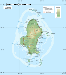 Carte de l'île Wallis.