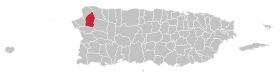 Localização de Moca em Porto Rico