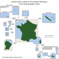 The lands making up the French Republic, shown at the same geographic scale.