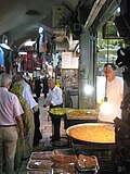 Knafeh and awameh sold in the Muslim Quarter