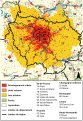 Développement urbain de la région de Paris