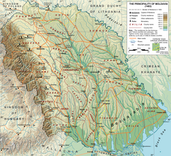 Lãnh thổ của Moldavia dưới thời Ștefan đại đế, 1483