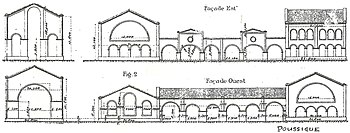 Plan des façades des bâtiments.