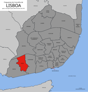 Localização no município de Lisboa