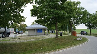 WC-Gebäude auf dem Rastplatz Kammlachtal Süd, A 96