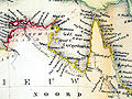 Carpentaria Körfezi'nin 1859 yılında Hollandalı kaşifler tarafından çizilen haritası