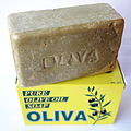 A bar of olive oil soap