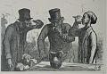 Honoré Daumier, Los bebedores, 1862; publicado en Le Monde Illustré del 25 de octubre de 1862, bajo el título "Physiologie du buveur, les quatre ages" ("Fisiología del bebedor, las cuatro edades").