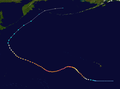 Hurricane Ioke track map