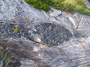 Boudin d'éclogite