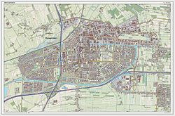 Dutch Topographic map of Hoogeveen (town), March 2014