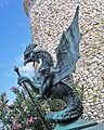 Basilisk statue in courtyard