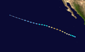 Hurricane Bud track map