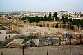 Image 37Forum of Gerasa (Jerash in present-day Jordan), with columns marking a covered walkway (stoa) for vendor stalls, and a semicircular space for public speaking (from Roman Empire)