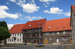 Typiska hus i stadens centrum