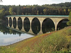 Klamer Brücke bei Niedrigswasser