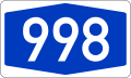 File:Bundesautobahn 998 number.svg