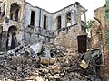 A building damaged by the 2021 Haiti earthquake