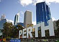 Perth skyline from the esplanade where the Queen will join an estimated 100,000 for a BBQ