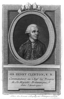 General Sir Henry Clinton, Comandante em chefe das Tropas Britânicas na América. Publicad0 entre 1770 e 1780.