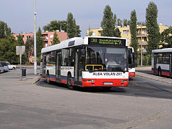 38-as busz a vasútállomásnál