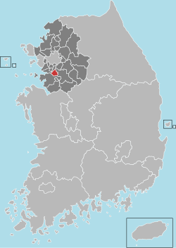 Location in Sooth Korea