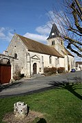 Église Saint-Martin et croix pattée.