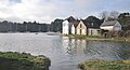 l'anse du Berly (rive gauche de la Rivière d'Auray) à marée haute.