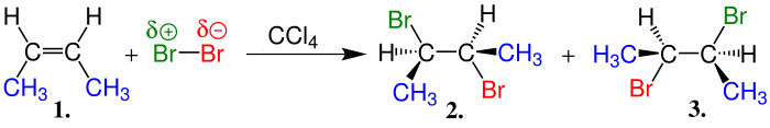 cis-Alkene Bromun katılması