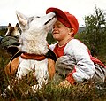 Image 26A Siberian husky with a human companion (from Dog)