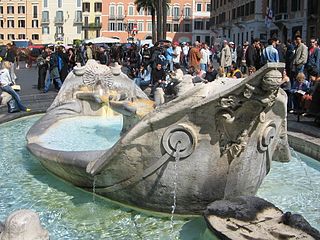 Fontana della Barcaccia w Rzymie