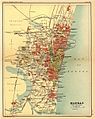 The presidency town of Madras in a 1908 map. Madras was established as Fort St. George in 1640.