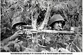 Famous Soviet sniper duo Fyodor Okhlopkov and Vasilij Kvachantiradze use a Mosin-Nagant sniper rifle with PU scope