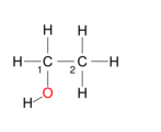 Strukturformel des Ethanols