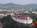 Blick vo der Schäferwand (Pastýřská stěna) über Děčín/Tetschen - Nordböhme