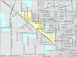 U.S. Census Bureau map showing city limits prior to the most recent annexation