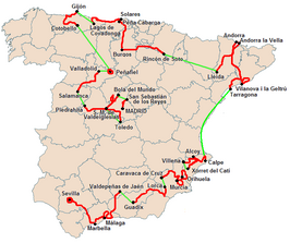 Routekaart van de Ronde van Spanje 2010