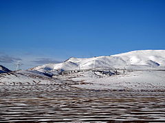 Ouvrages vers le col de Tanggula.